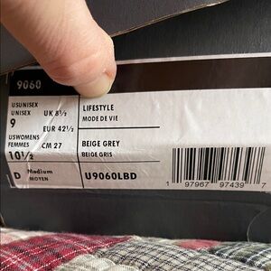 New Balance Beige Grey Athletic Shoes